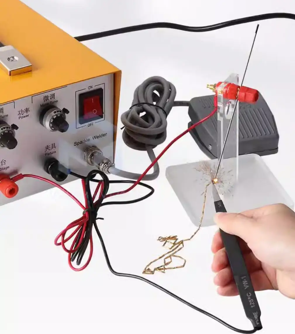 

Pulse Sparkle 30A Spot Welder Gold Silver Platinum Jewelry Welding Machine 30A Jewelry Making Tools