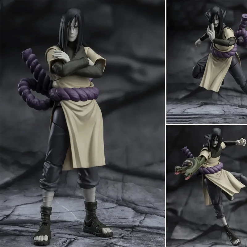 Original In Stock Naruto Orochimaru S.H.Figuarts A Seeker Of Eternal Truth Shippuden Action Figures Gifts Collectible Model Toys