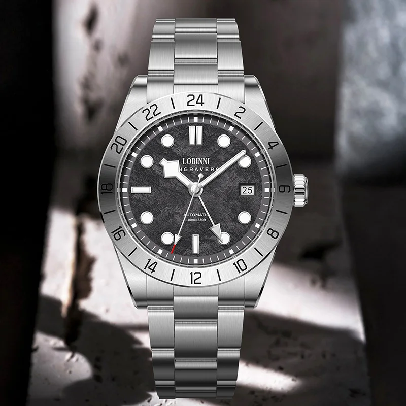 LOBINNI New Top Brand Men's Luxury Wristwatches Stainless Steel Classic Simple Men Automatic Watch