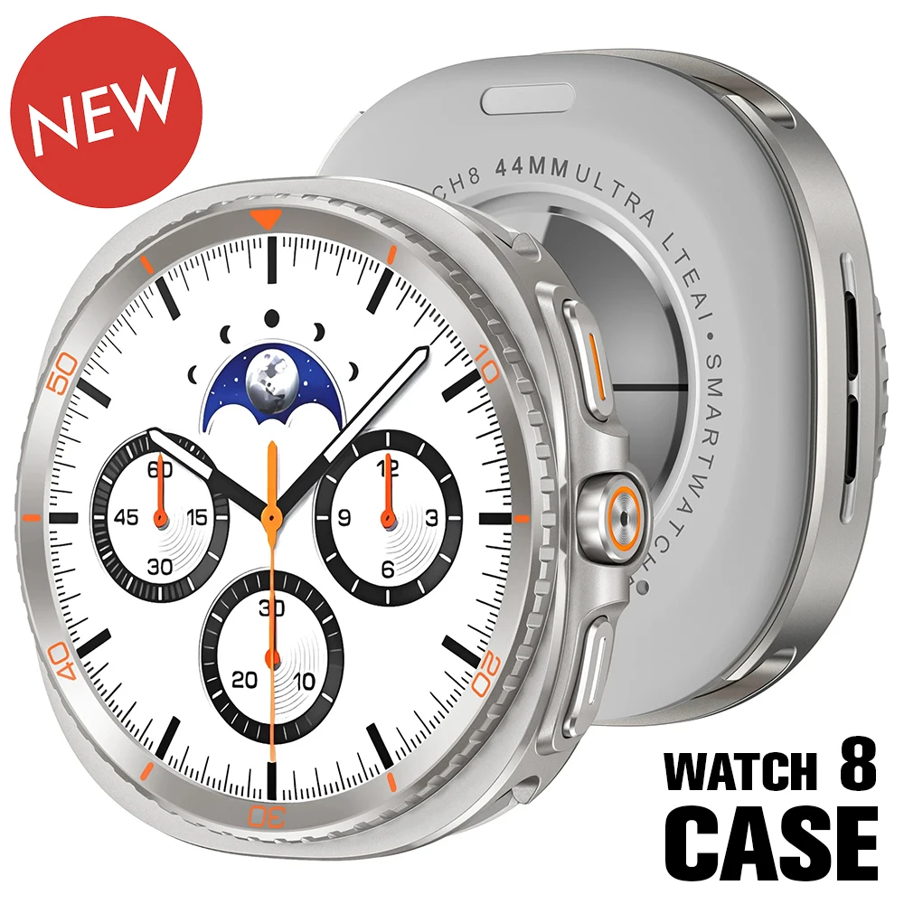 

Metal Case for Samsung Galaxy Watch8 44mm/40mm Tempered Protector Aluminium Alloy Cover for GALAXY8 Change To 8 Classic 46mm