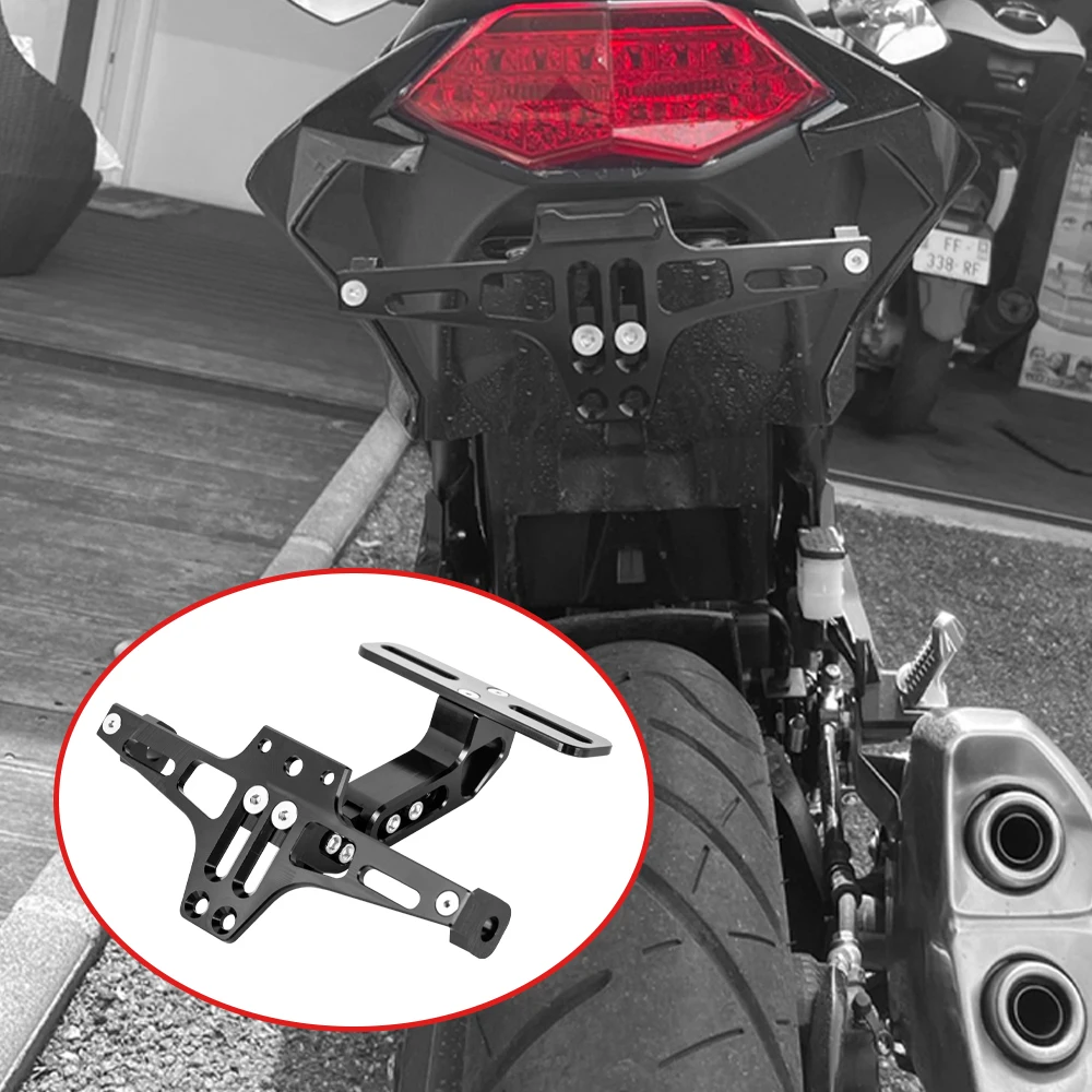 Motorrad-Heckklappen-Kennzeichenhalter, Heckrahmenhalterung für Kawasaki Z400 Z650 Z750 Honda CBR250RR Yamaha MT07