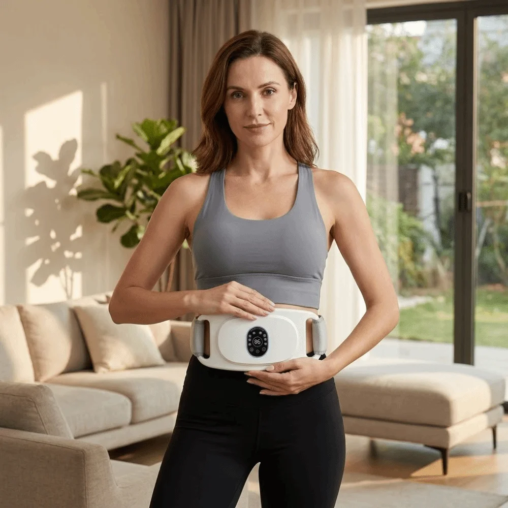 Electric Body Slimming Massager Fat Burning Smart Design Fat Burning Massager LED Display Vibration Electric Slimming Belt