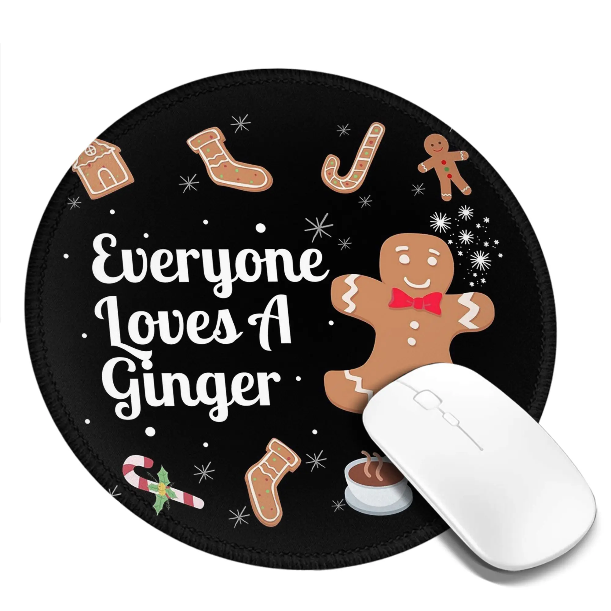 Christmas Gingerbread Cookie Man Mouse Pad Computer Keyboard Mouse Mat Gaming PC Laptop Desk Mat Office Accessories Table Mats