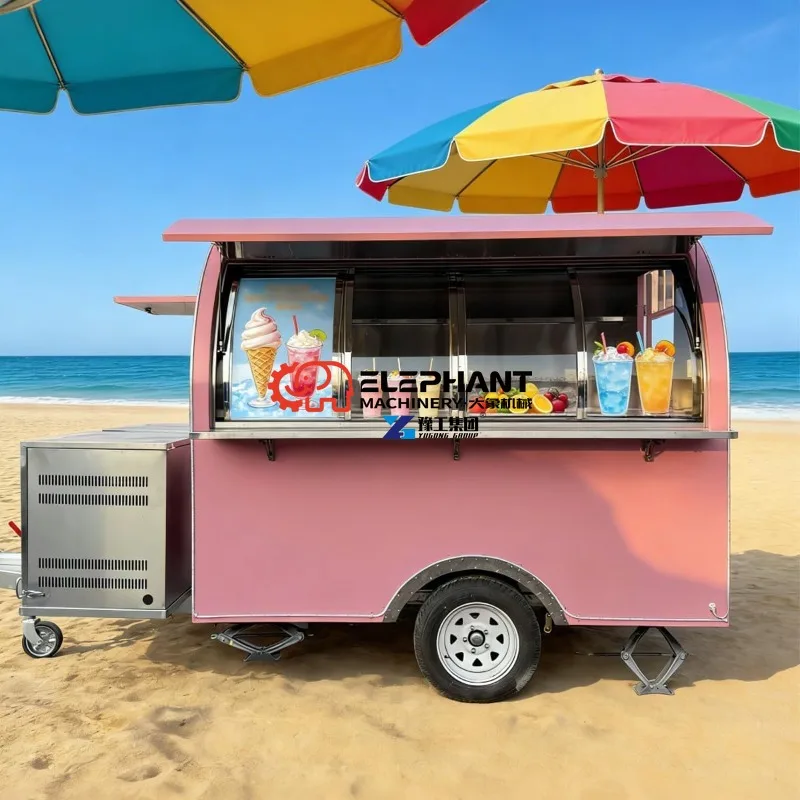 Commercial Mobile Food Trailer with Full Kitchen Setup Custom Fast Food Truck for Hot Dogs Sandwiches Fries Perfect for Street