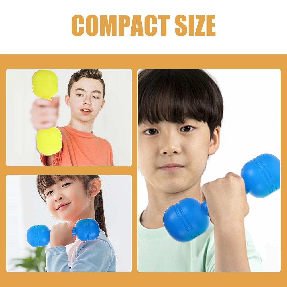 2 Pairs Children's Dumbbell Small Kids School Weights Fitness Equipment Interesting Pvc Accessory