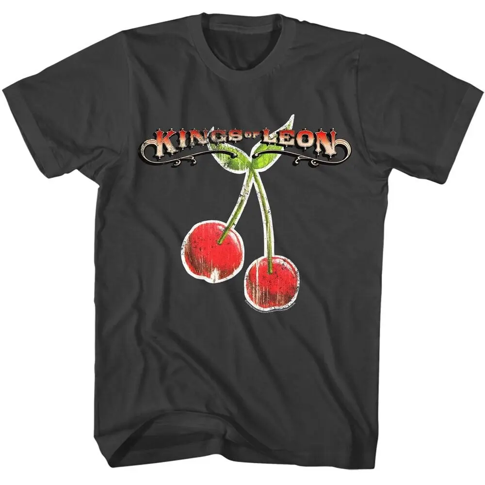 

Kings of Leon T Shirt Music Mens Novo Cherries Heavy Rock Smoke Cotton