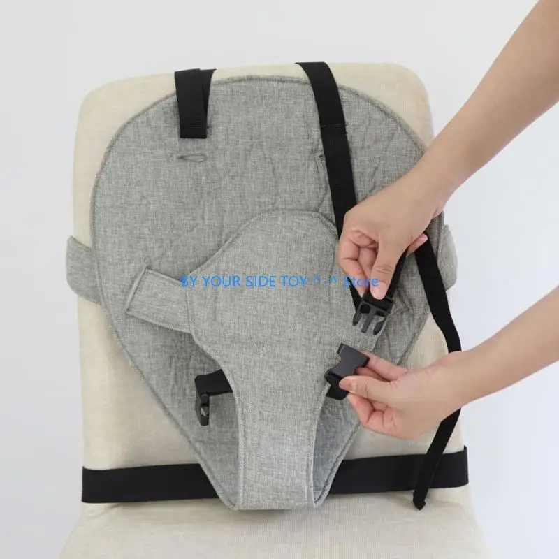 

5 Point Security Belt Baby Dining Chair Strap Baby Dining Out Shoulder Strap Adjustable Baby Belt High Chair Strap U6XE
