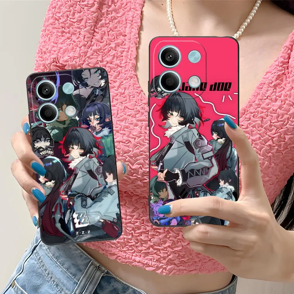 حافظة هاتف Zenless Zone Zero Jane Doe لهاتف Xiaomi Redmi Note 14 13 12 11 A5 3 2 1 Pro Plus 4G 5G غطاء حماية مطبوع ملون #2