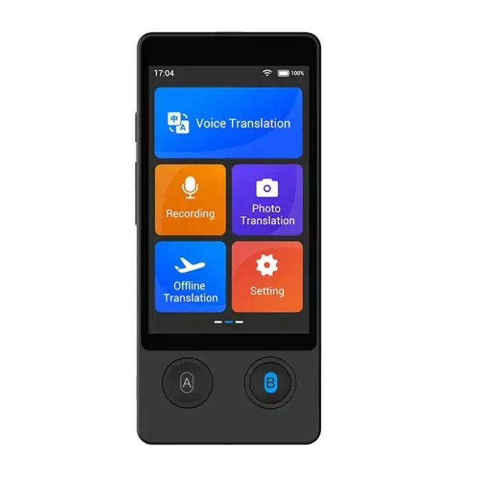 W12 AI Smart Translator Device, 98% Accuracy 0.5s Response, ChatGPT Mutual Translation with IPS Display WiFi - Business Travel
