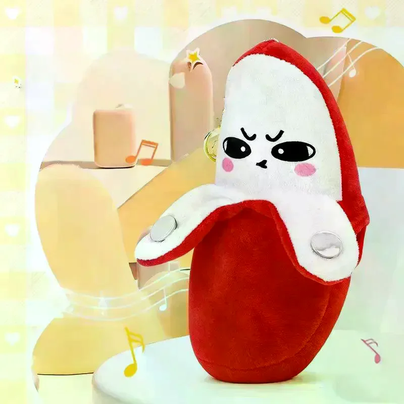 1Pcs Fruit Sensor Beat Piano Plush Doll Creative Music Parent-child Interactive Toy Banana Fruit Sensing Rhythm Toys