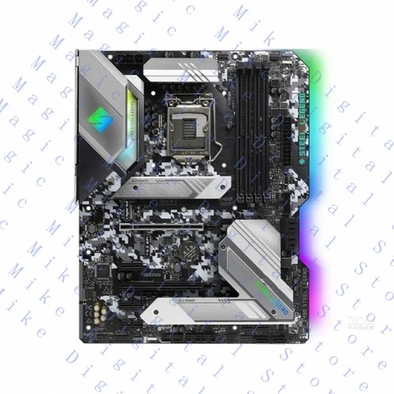 H  FOR ASRock Z490 Steel Legend Motherboard Intel Z490 LGA 1200 4×DDR4 ATX 2×M.2 HDMI
