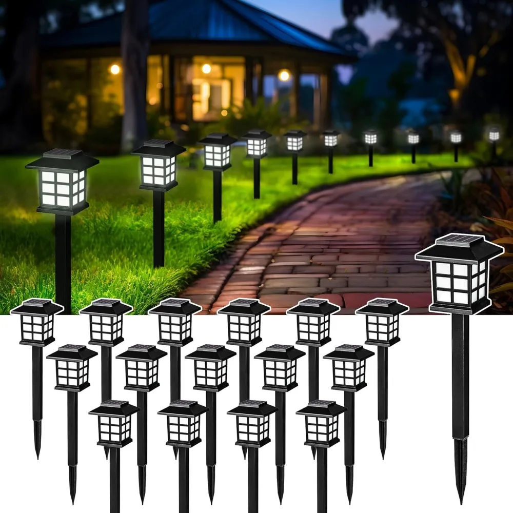 

Solar Pathway Lights Outdoor Garden IP65 Waterproof Solar Stake lights Auto ON/Off for Outdoor Garden, Pathway, Patio,Lawn
