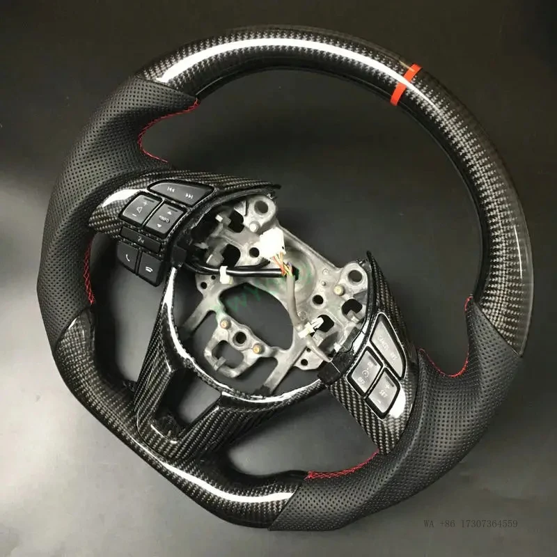 

100% Carbon Fiber/Leather Steering Wheel For Mazda 3 Axela CX-4 CX-5