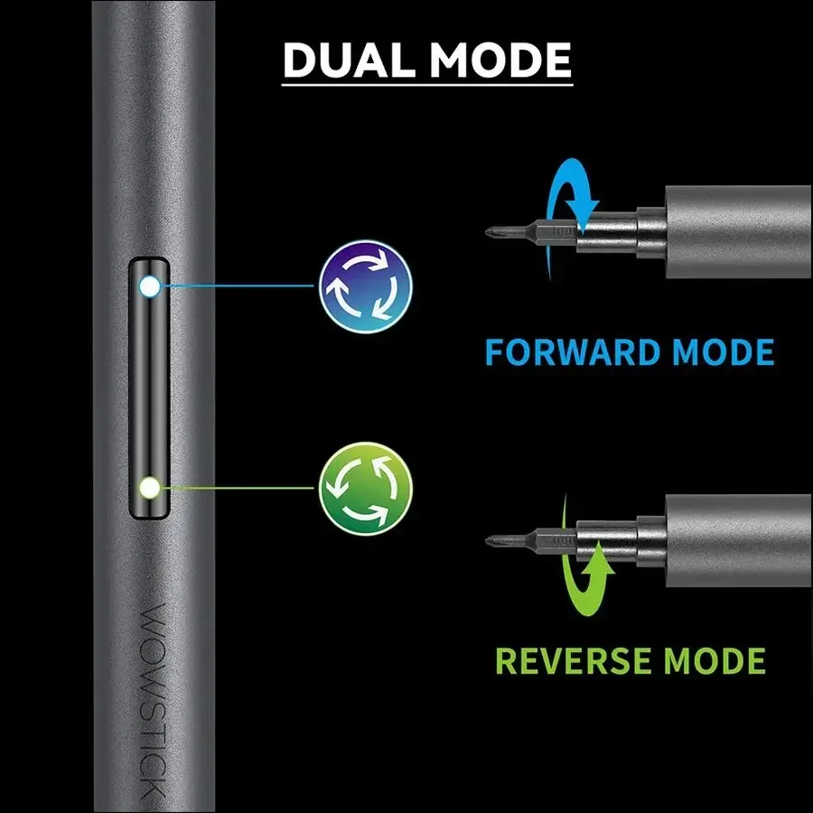 Powerful Wowstick 1F+ Pro 64 In 1 Cordless Electric Screwdriver with Lithium-ion Charge and LED Light