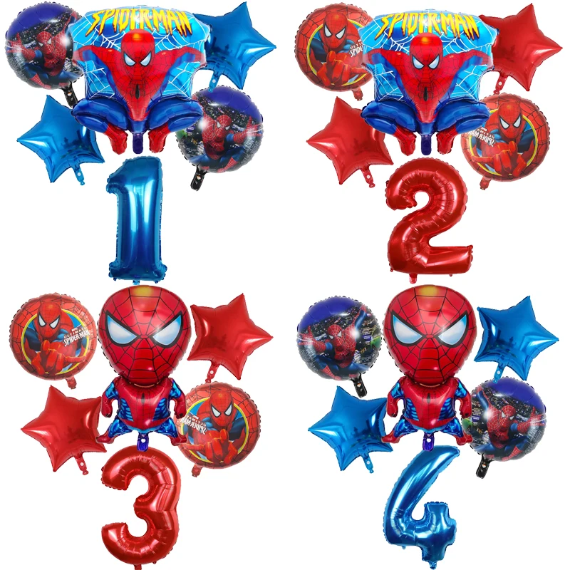 6pcs/set Anime Aluminum Film Balloon Birthday Party Decoration Balloon Child Birthday Gift