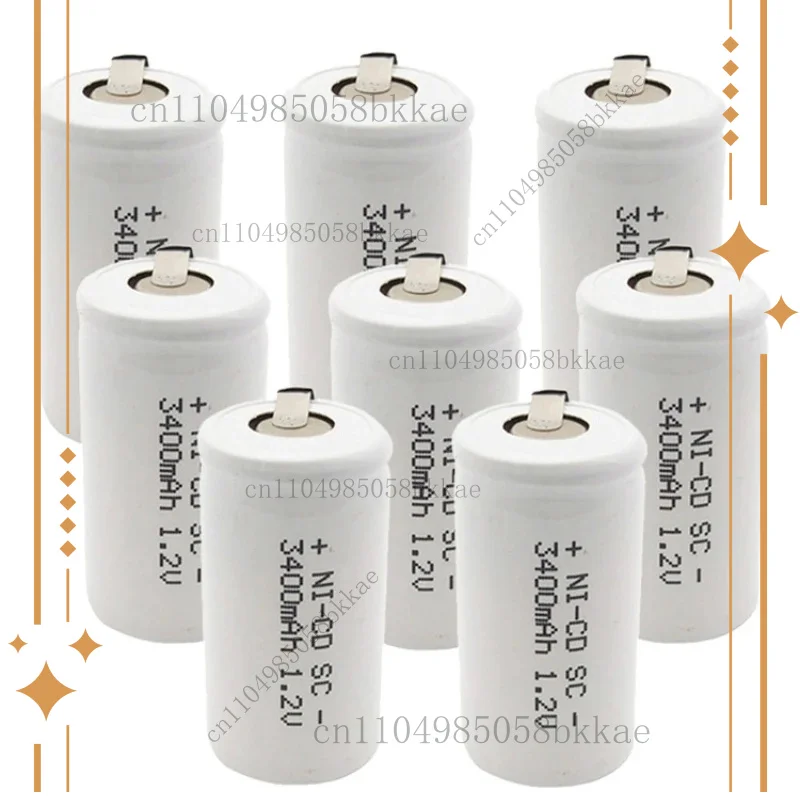 

6/10/12/20PCS High Quality SC 1.2V 3400mAh Rechargeable Battery Sub C Batteries for Electric Drill Screwdriver