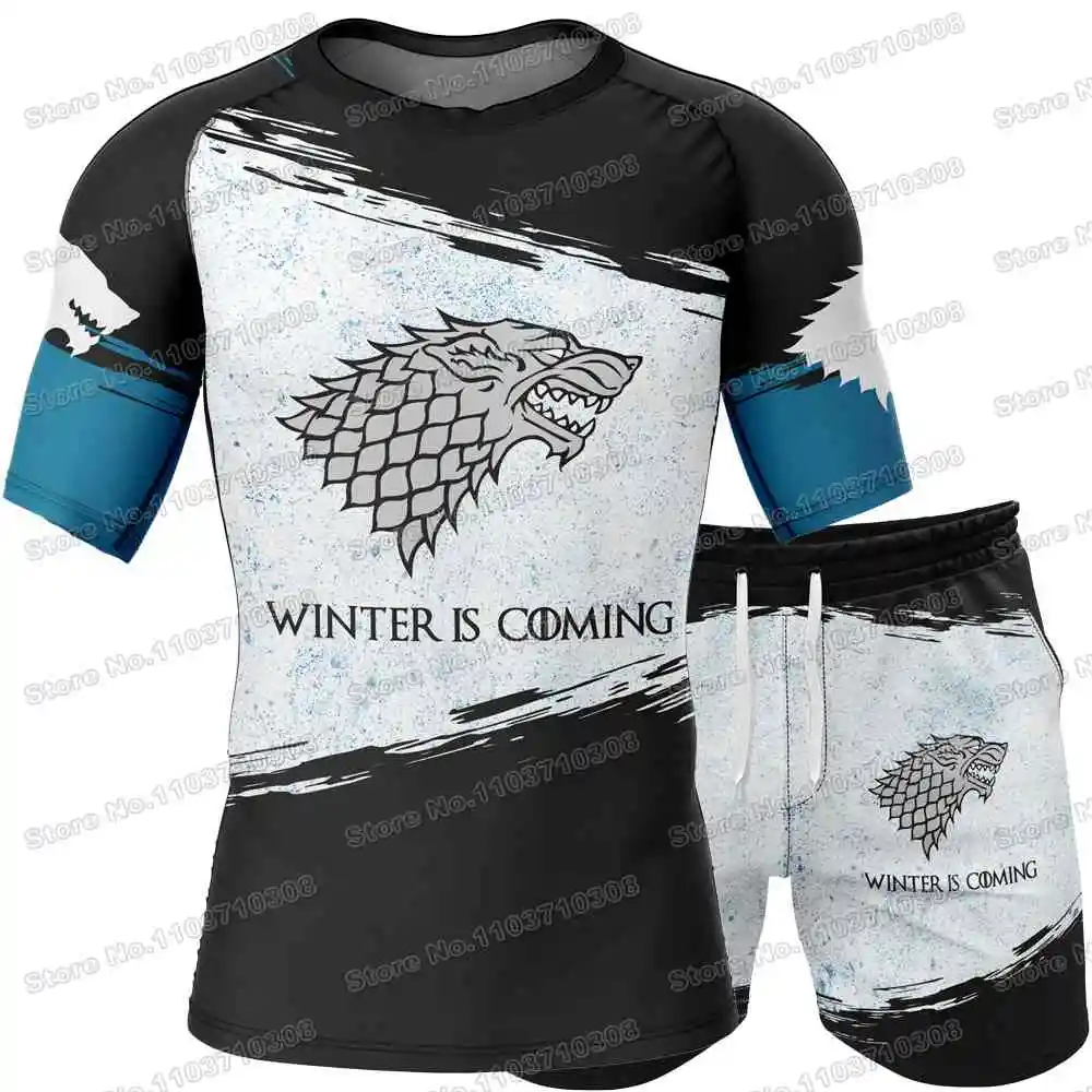 34th Popular Anime Rash Guards surf pantalones de playa traje de baño buceo gimnasio mangas largas MMA BJJ hombres Jiu Jitsu conjuntos de Fitness