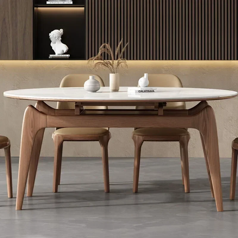 

Oval White Dining Table Nordic Marble Design Heat Resistance Dining Table Marble Minimalist Table A Manger Kitchen Furniture