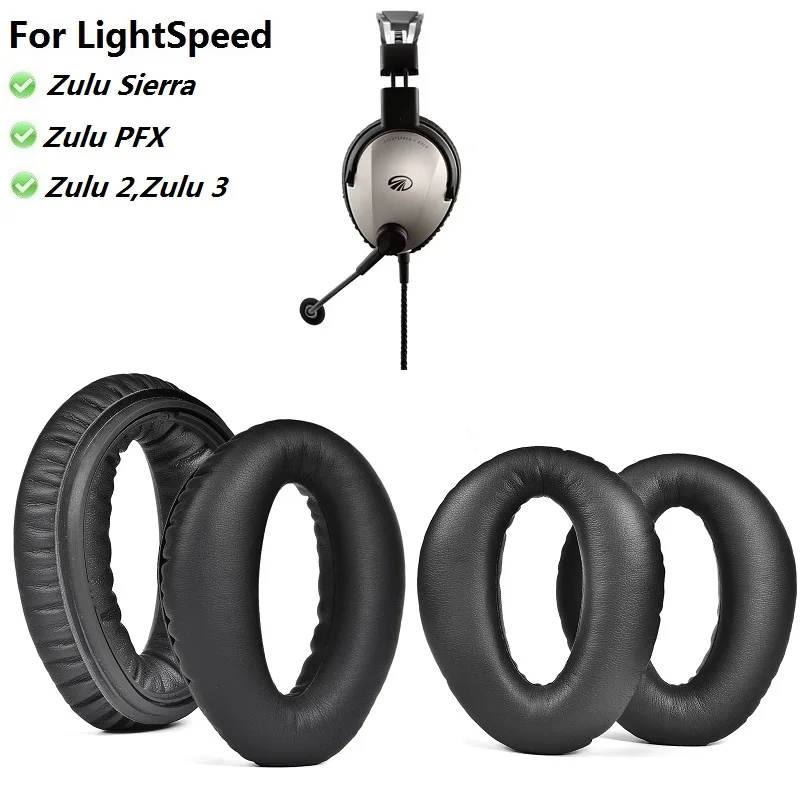Ear pads for Lightspeed Zulu Sierra, Zulu 2, Zulu PFX Aviation,Zulu 3 aviation headphones replacement high quality earmuffs