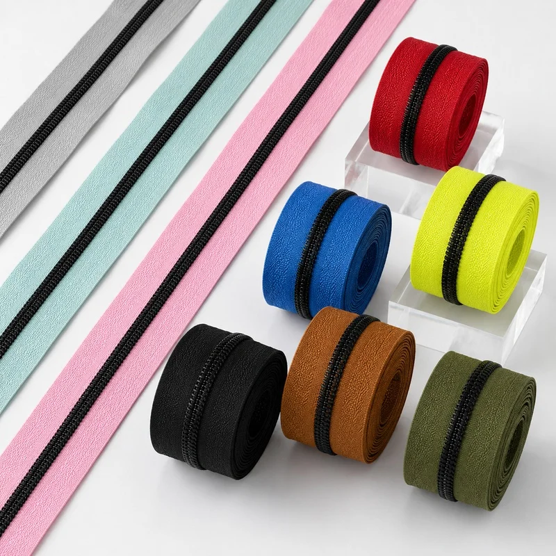 

5/10M 5# Nylon Coil Zipper Tape Roll for Backpack Purse Wallet Luggage Bag Repair Sewing Craft Replacement Accessory Closure