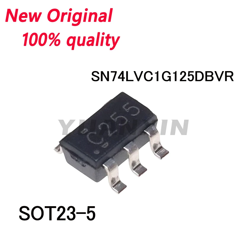 20-50/PCS New Original SN74LVC1G125DBVR SN74LVC1G125 74LVC1G125 C255 SOT23-5 Tri-state output unibus buffer gate In Stock