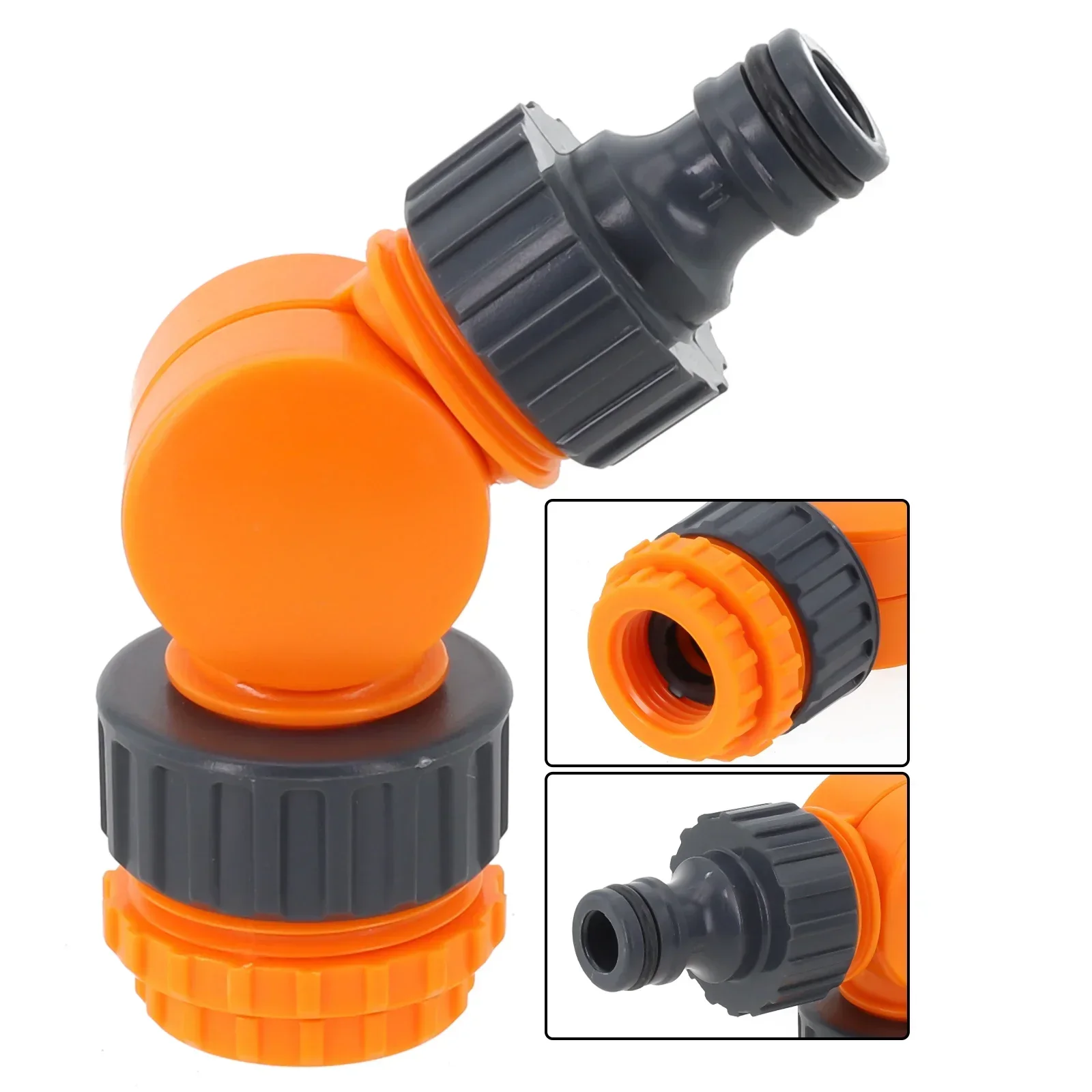 1x Garden Hose Tap Thread Angle Adjustable Quick Connector For 13mm Hose Tube Garden Watering Fitting 180° Rotatable Fauce