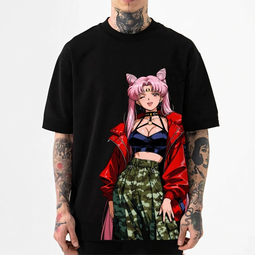 2026 New Sailor Moon Japanese Style Classic Tee High-quality Streetwear T-Shirts Suitable for Both Men Women Summer T-shirts