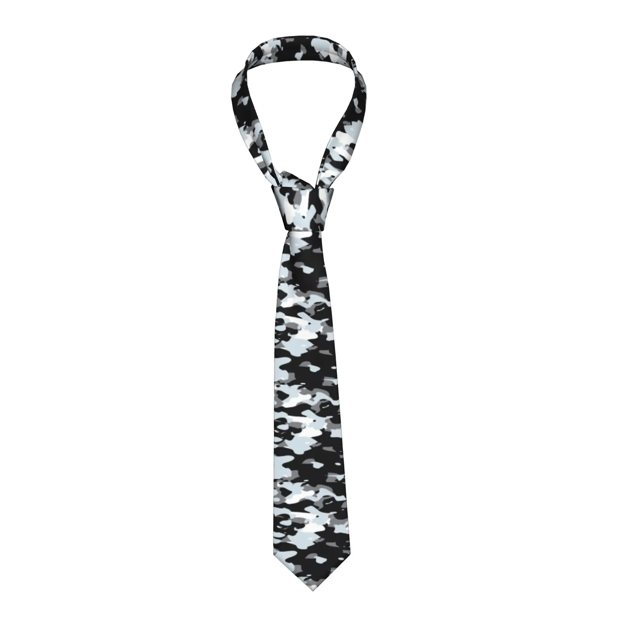 Camouflage Military Style Men Necktie Skinny 8 cm Spanish Spain Flag Neck Tie Suits Accessories Gravatas Wedding  Cosplay Props