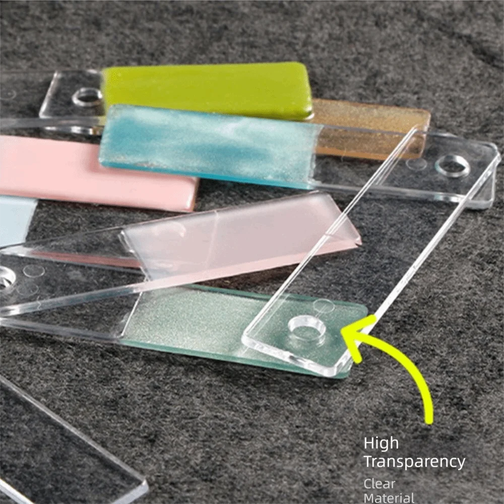 Transparent False Tips Display Stand Rectangle DIY UV Gel Nail Tip Fake Nail Art Color Cards Manicure Decoration Showing Tools