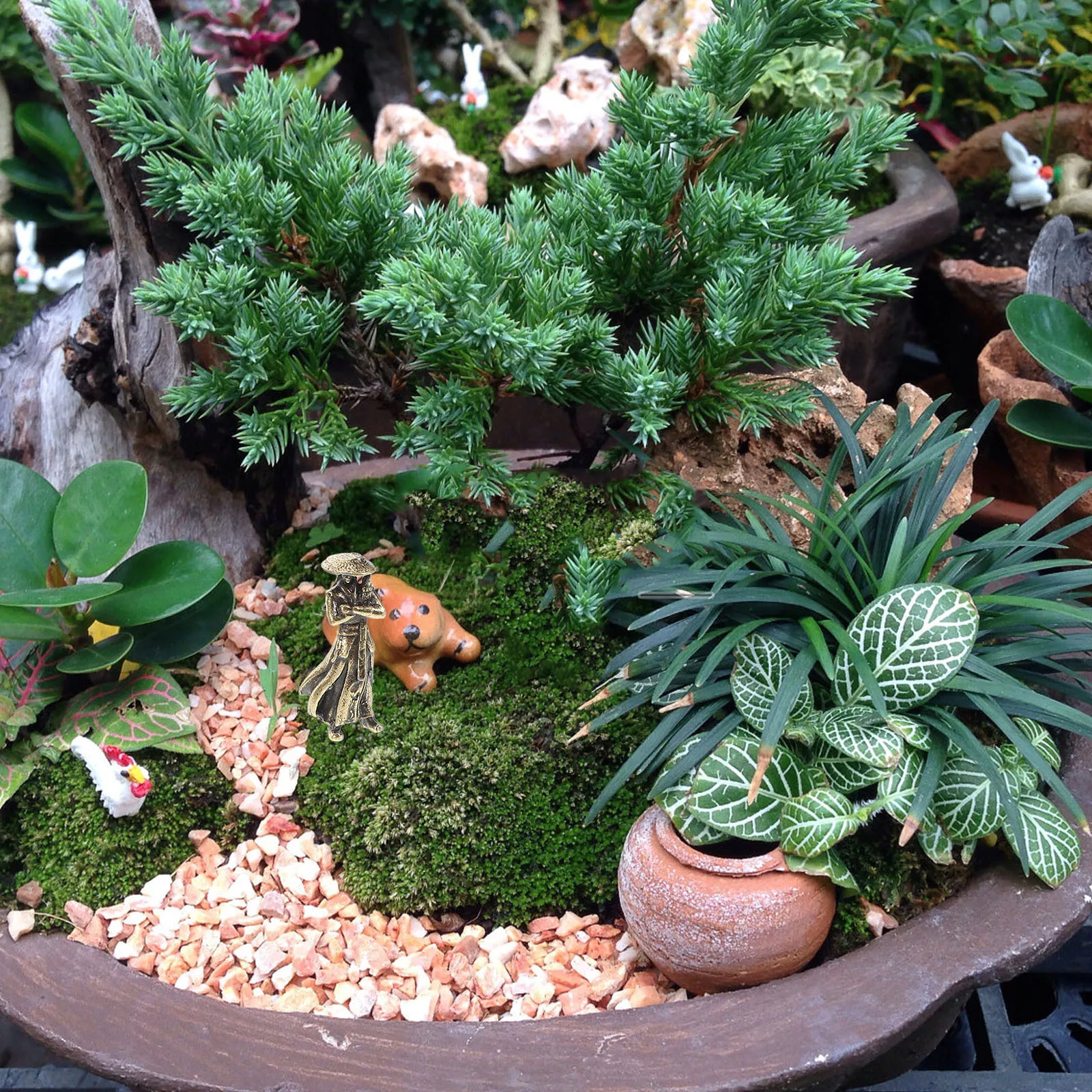 

2Pcs Exquisite Chinese Warrior Statues for Office Decor Terrarium Bonsai Integration Mini Landscape Ancient Aesthetic Design