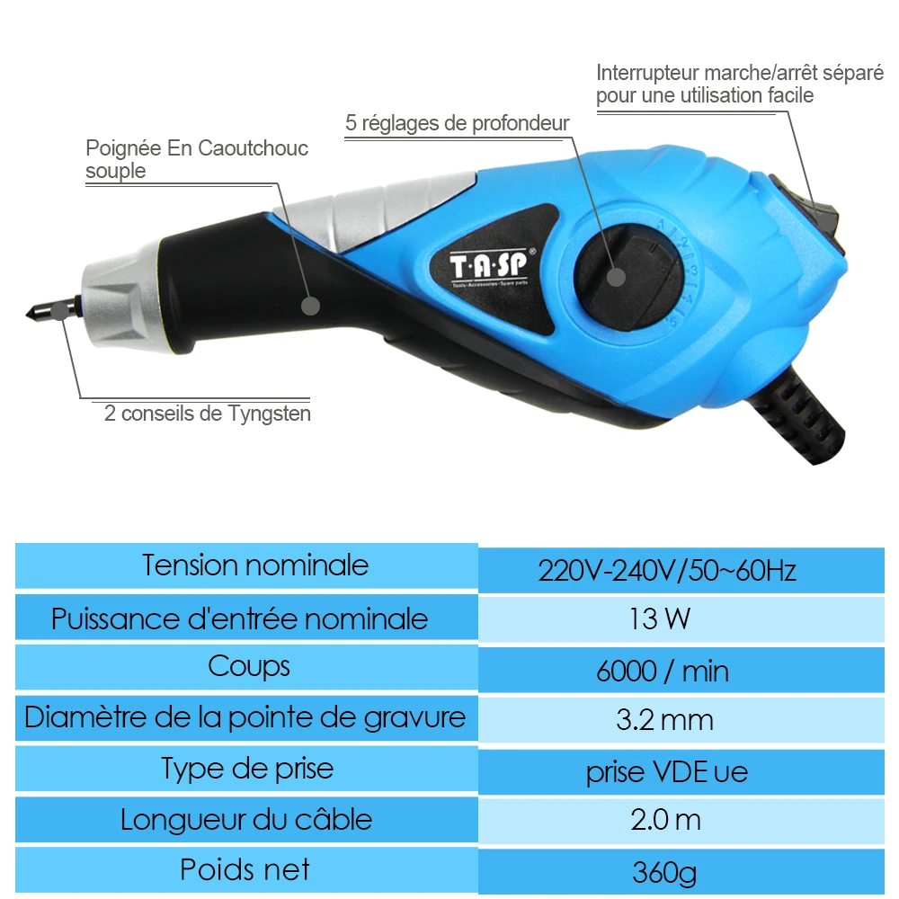 13W Electric Engraver Tool Engraving Pen for Wood Metal Stainless Steel Glass Plastic Etching with Carbide Tips & Craft Stencils