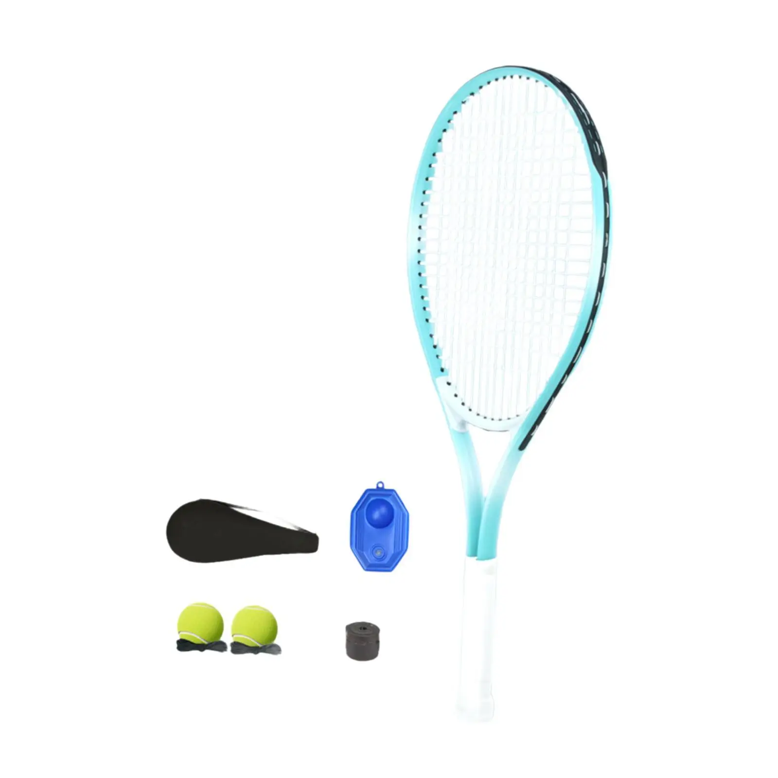 

Tennis Racket Set with Tennis Trainer Rebound Balls for Playground Garden
