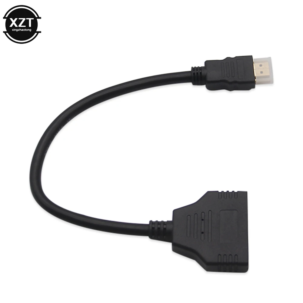 1080P 1pcs 1 Male To Dual HDMI-Compatible 2 Female Cable HDMI-Compatible Splitter Adapter in HD LED LCD HDTV PC