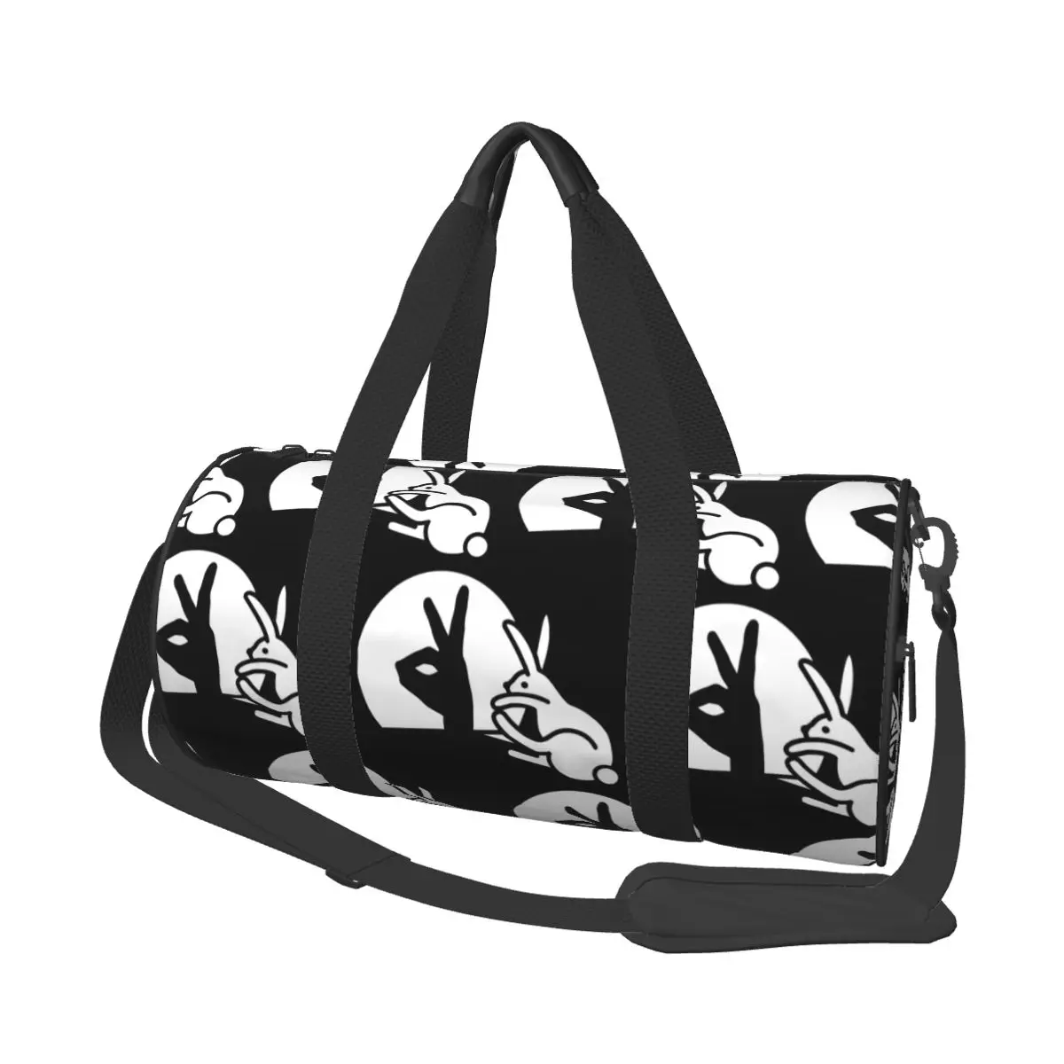 

Funny Rabbit Hand Shadow Puppets Humor Pop Art Large Duffle Gym Bag Waterproof Duffle Travel Bags Handbags Fitness bag