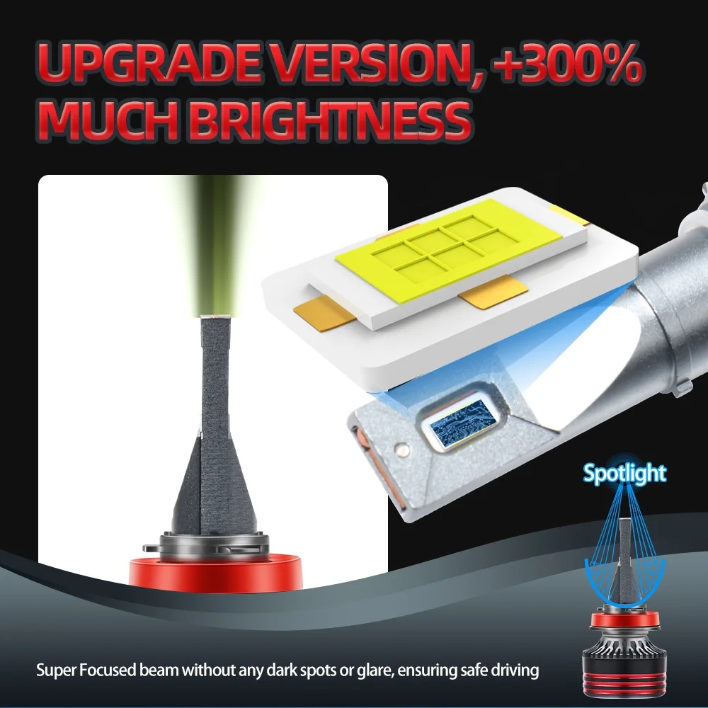 2 قطعة H11 H8 H9 led المصباح 130 واط عالية الطاقة سيارة العلوي 6000 كيلو الأبيض مصباح تلقائي 12 فولت 24 فولت التوصيل والتشغيل لفورد إسكيب 2005-2007