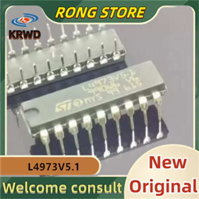 5PCS L4973V5.1 New and Original Chip IC DIP18 L4973V5.1 L4973V L4973 4973