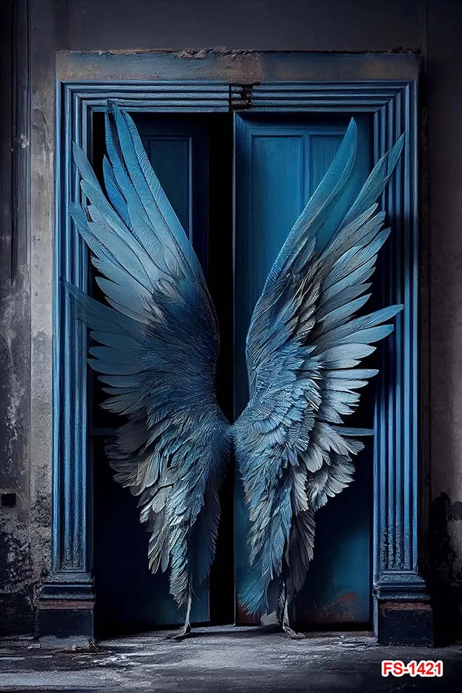 Blue Angel Wings fotográficos cenários para senhora adulta, arte materna, retrato, casamento, festa de aniversário, decoração do estúdio, fundos