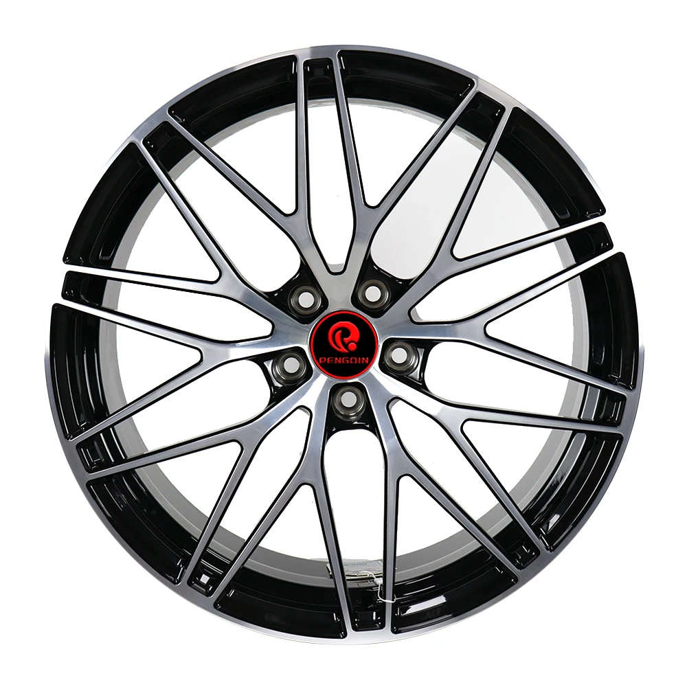 КОЛЕСА FORGED WHEELS Китайская источник заводская глянцевая черная машинная поверхность 20 дюймов 5 отверстий 112 Автомобильная ступица для Porsche