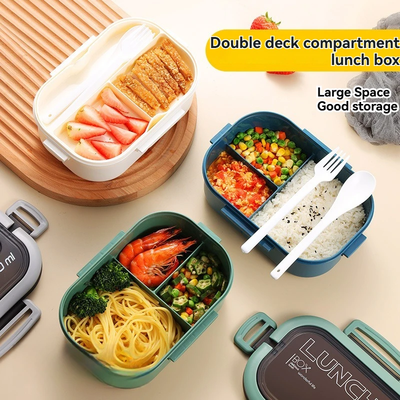 Double-walled insulated lunch boxes can be used in microwave ovens to seal dishes, spoons, and household crisper boxes