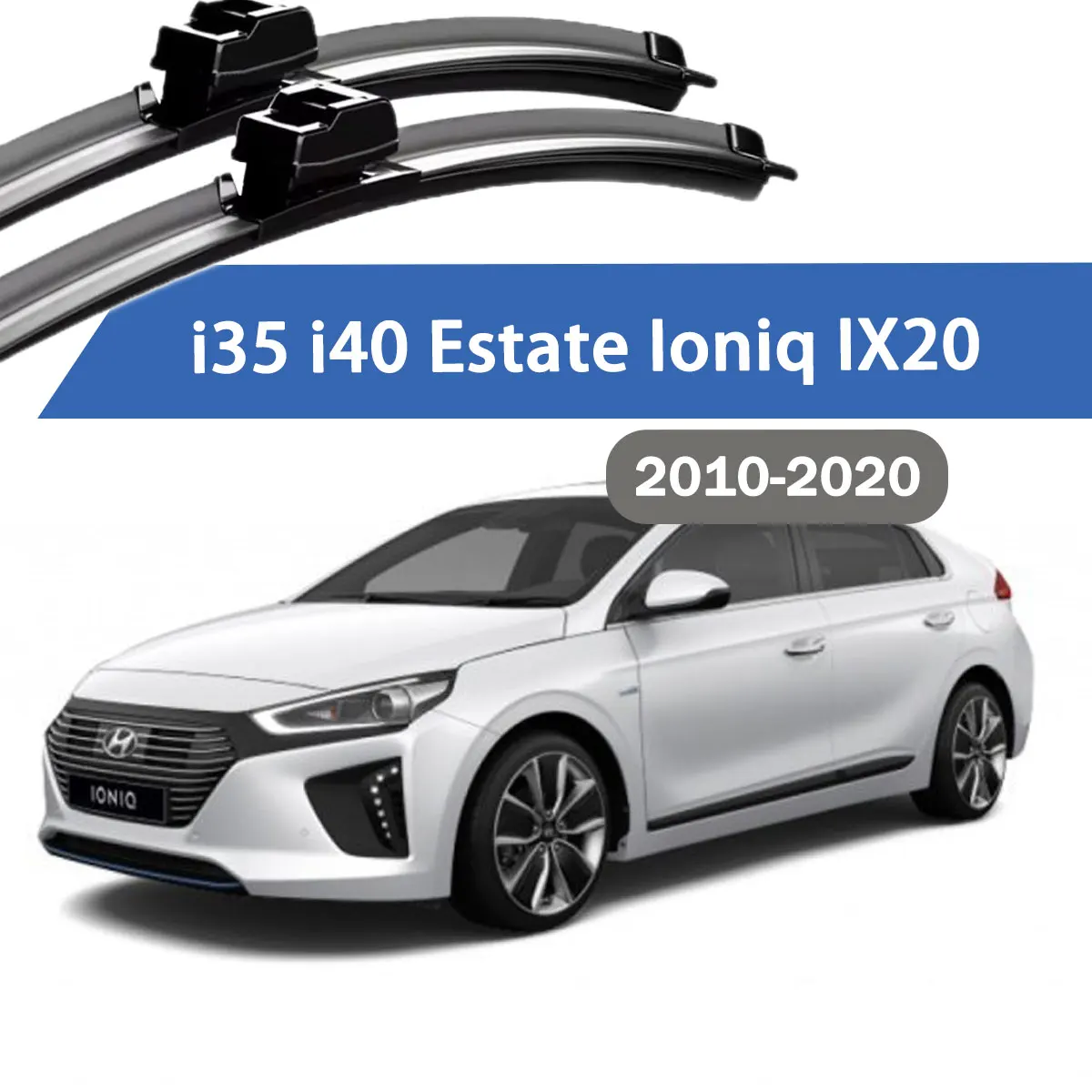 

Front Windshield Windscreen Wiper Blades Carbon Fibre Wipers For Hyundai i35 i40 Estate Ioniq IX20 2010-2020