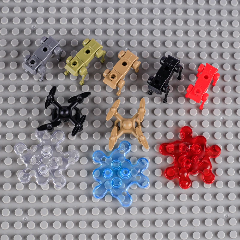WW2 Military Accessories UAV Robot Dog Drone Building Blocks Liquid Parts Soldier Figures Guns Mechanical Wolf Bricks Toys Gifts