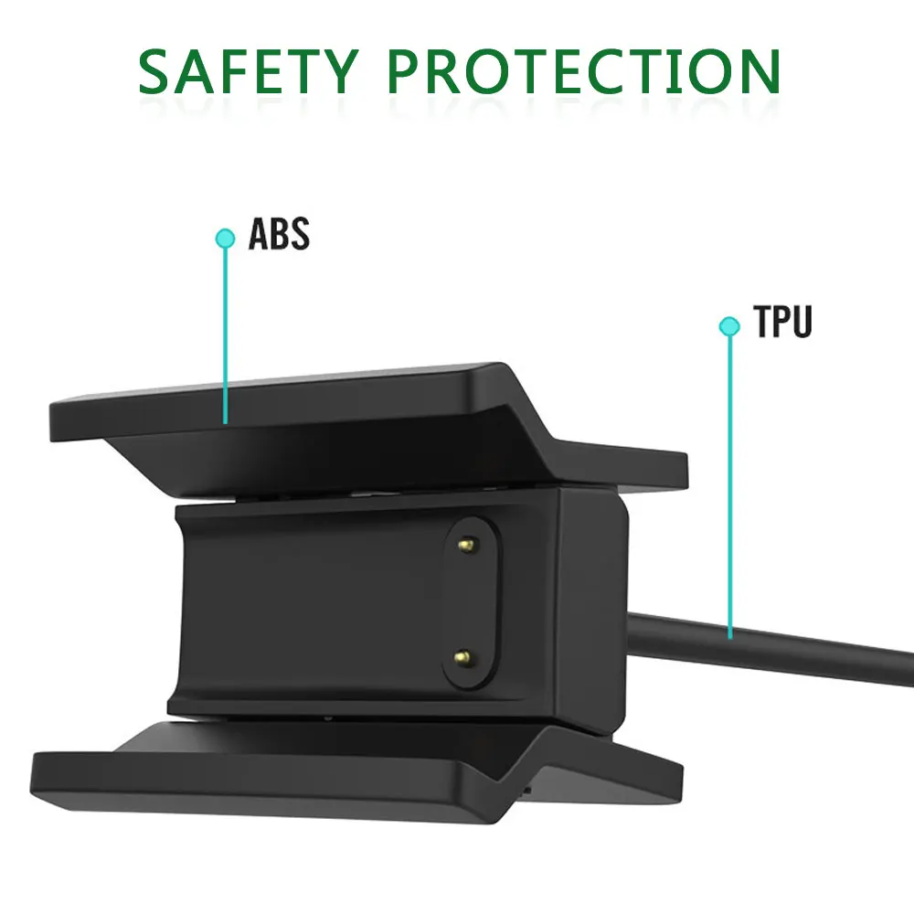 Cargador USB para Fitbit Charge 3 4, Cable de carga para reloj inteligente, accesorios para reloj inteligente, adaptador de base de cargador