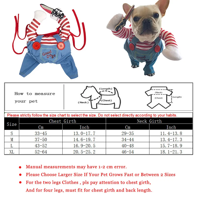 Halloween Dog Costumes Funny Pet Clothes Adjustable Dog Cosplay Costume Sets Novelty Clothing for Medium Large Dogs Bulldog Pug