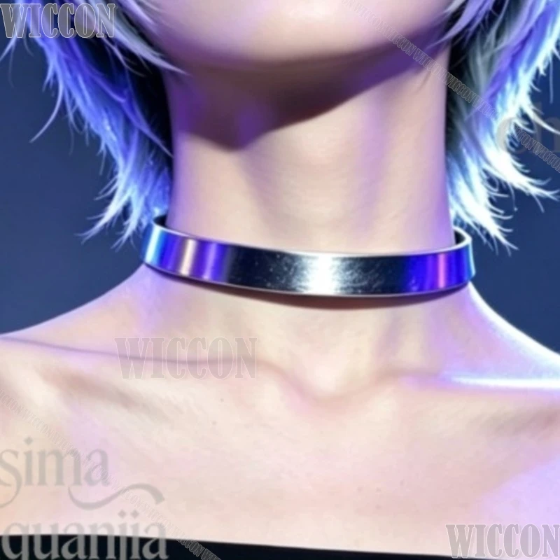 Collar de plata con cuello de Till, accesorios de disfraz, collar de fantasía, encaje para el cuello, para hombres y mujeres, cosplay, anime, alienígena, escenario, festival, Comic Con.