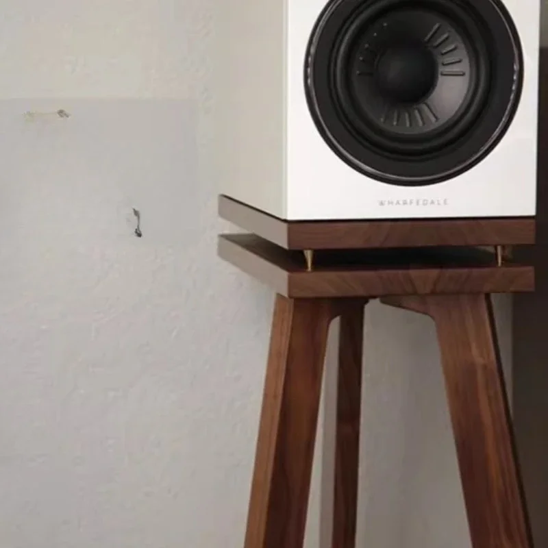Solid Wood Speaker Stand, HiFi Bookshelf Speaker Mounts, Floor Standing Rack for Surround Sound Home Theater（Only single ）
