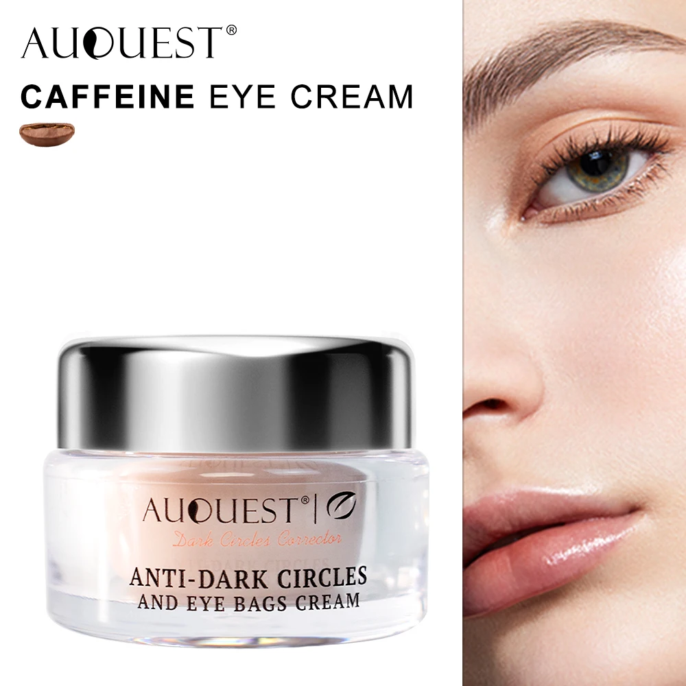 AUQUEST Eye Bags Cream Caffeine Anti Dark Circles Whitening Peptide Anti Wrinkle Aging Fine Lines Remover Eye Skin Care Beauty