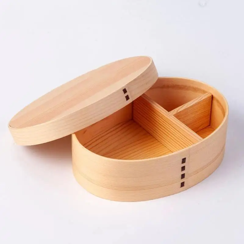 1 PCS Wooden Food Container, Japanese Style Bento, Children' S Lunch Box, School Tableware, Bowl Box