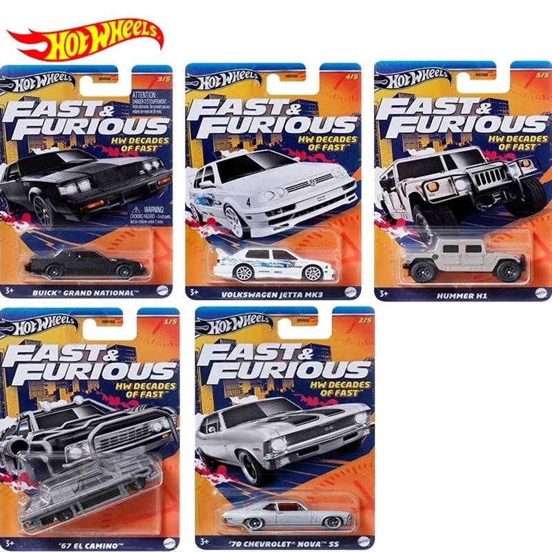 Genuine Hot Wheels HW Decades of Fast Alloy Car Model Toys for Boys 1:64 Fast & Furious Gift Camaro Chevrolet Buick Hummer Sedan