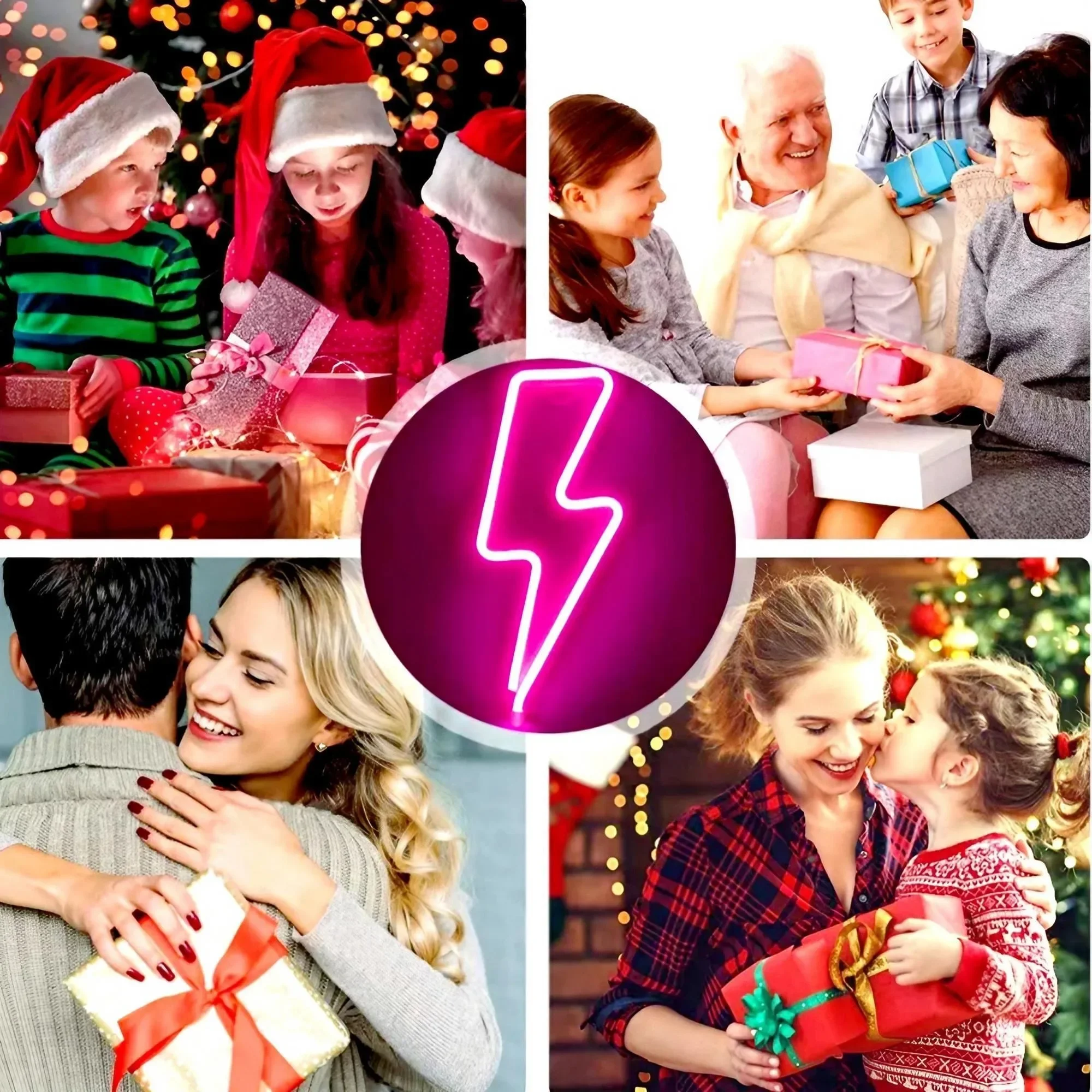Multicolor LED Lightning Lamp Neon Style Creative Home Decor Festival Atmosphere Light Unique Design