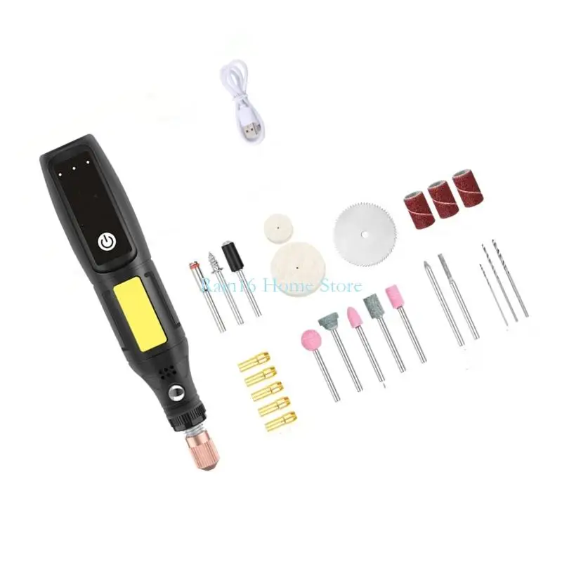 02DB Alat Rotary Profesional 5 Pena Ukiran Kecepatan Adjustable Rechargeable